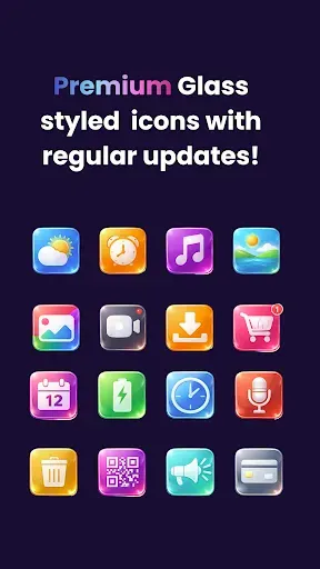 Скриншот 6 — Glass Icon Pack: Glassmorphism