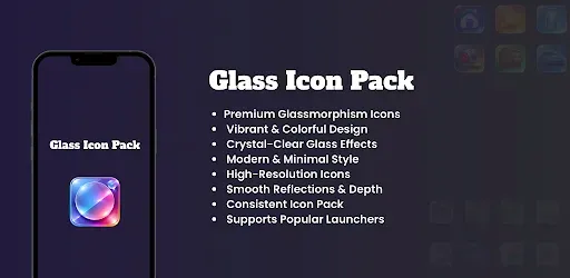 Скриншот 8 — Glass Icon Pack: Glassmorphism
