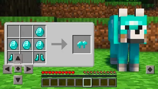 Скриншот 1 — Мод на броню волка для MCPE