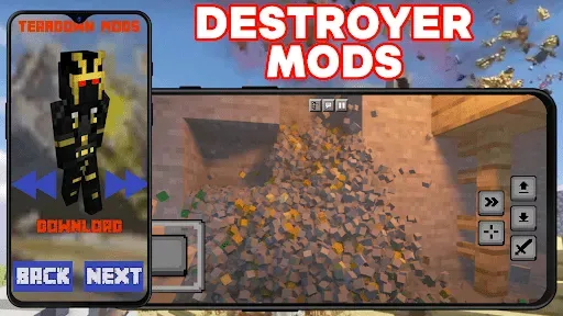 Скриншот 3 — Моды Destroy для Minecraft PE