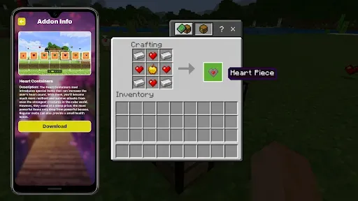 Скриншот 4 — Heart Containers Mod Minecraft