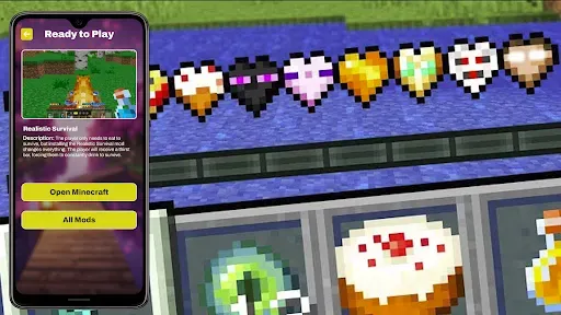 Скриншот 5 — Heart Containers Mod Minecraft