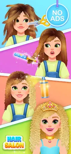 Скриншот 1 — Hair Salon Games For Kids
