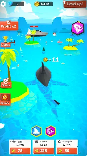 Скриншот 2 — Idle Shark World - Tycoon Game