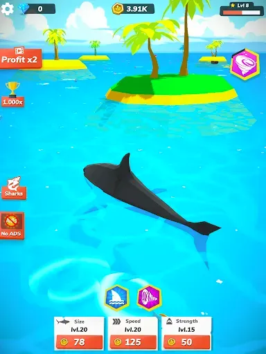Скриншот 8 — Idle Shark World - Tycoon Game