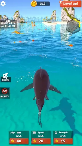 Скриншот 1 — Idle Shark 2-Mega Tycoon Game