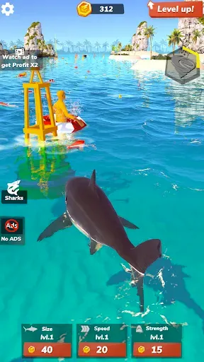 Скриншот 2 — Idle Shark 2-Mega Tycoon Game
