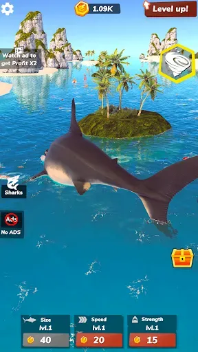 Скриншот 3 — Idle Shark 2-Mega Tycoon Game