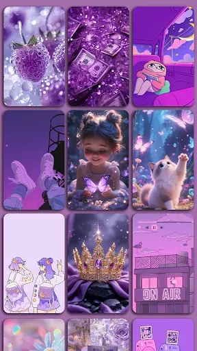 Скриншот 3 — Purple aesthic wallpaper