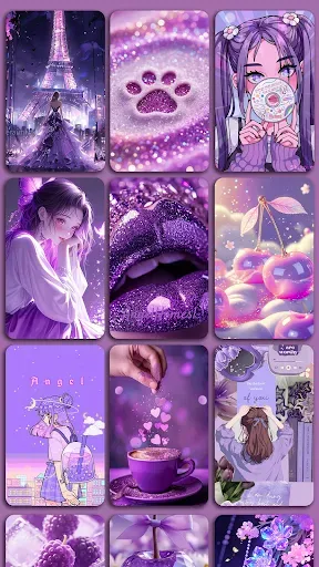 Скриншот 5 — Purple aesthic wallpaper