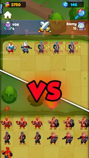 Скриншот 1 — Clash of Chicks : Wild Battles