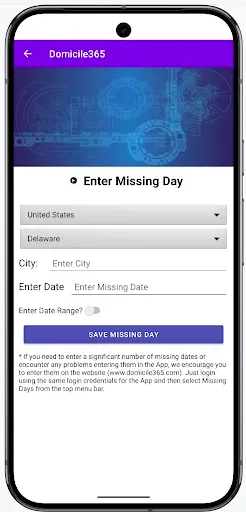 Скриншот 4 — Domicile365 Day Count Tracking