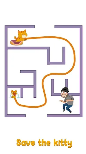Скриншот 4 — Cat Puzzle: Draw to Kitten
