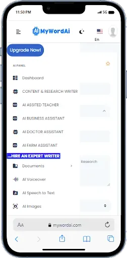 Скриншот 2 — AI Academic Research Writing