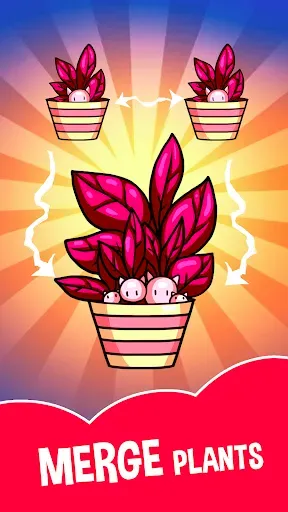 Скриншот 1 — Merge Plants: Evolution Garden