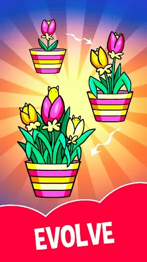 Скриншот 4 — Merge Plants: Evolution Garden