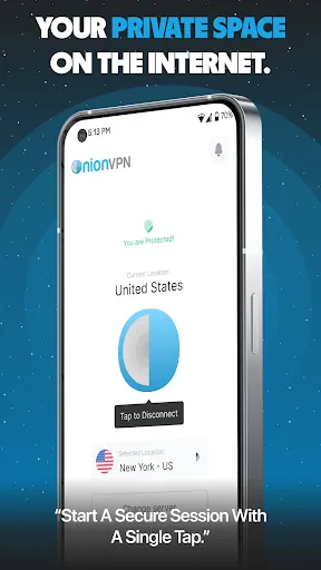Скриншот 1 — Onion VPN — быстро и безопасно
