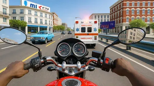 Скриншот 1 — City Traffic Moto Rider