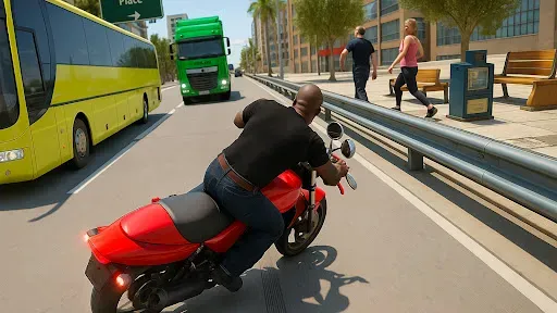 Скриншот 3 — City Traffic Moto Rider