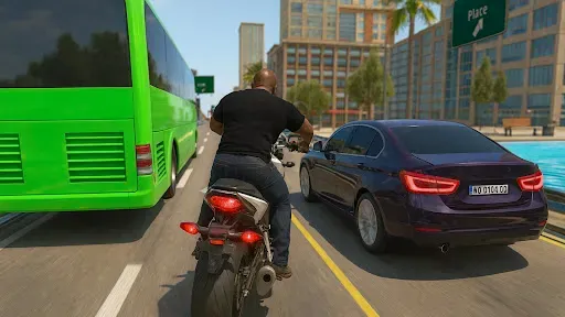 Скриншот 4 — City Traffic Moto Rider