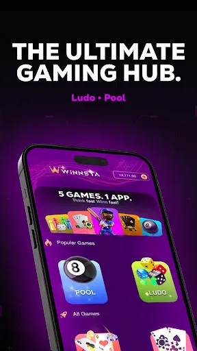 Скриншот 1 — Winnsta – Ludo, Pool & More