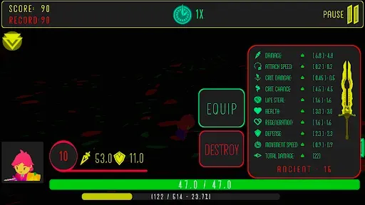 Скриншот 5 — Neon Rogue: Idle Roguelike RPG