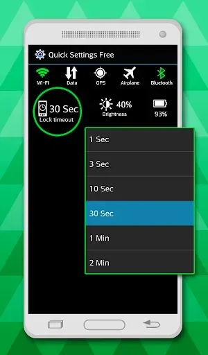 Скриншот 1 — Быстрые настройки app