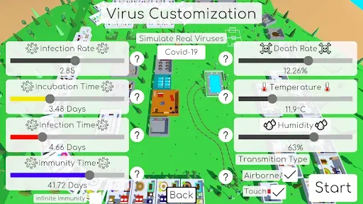 Скриншот 1 — Realistic Virus Simulator