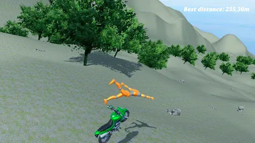Скриншот 1 — Motorcycle Ragdoll Fall