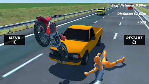Скриншот 3 — Motorcycle Ragdoll Fall