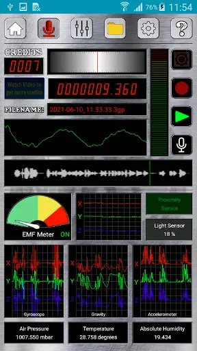 Скриншот 1 — EVP Recorder - Spotted: Ghosts