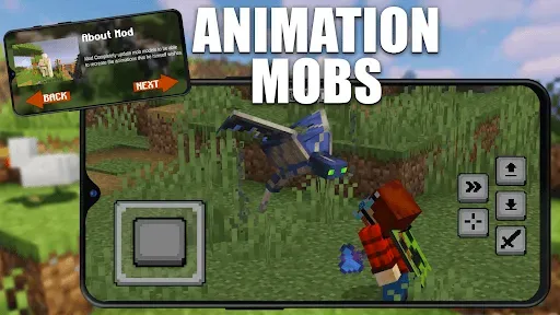 Скриншот 3 — Моды Мобы Анимации Minecraft