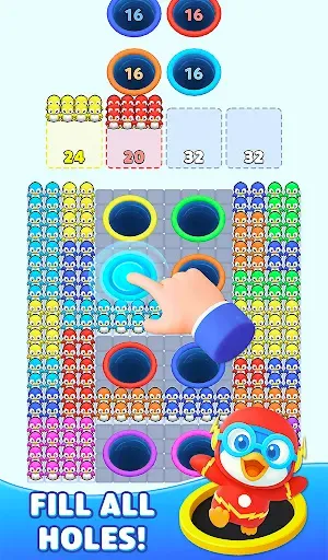 Скриншот 1 — Hole Penguin 3D: Sort Puzzle