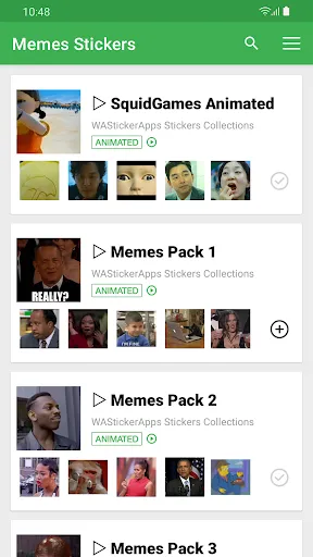 Скриншот 1 — Стикеры мемы WAStickerApps
