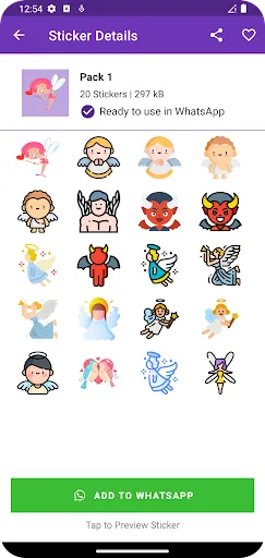 Скриншот 3 — Angel Stickers : WAStickerApps