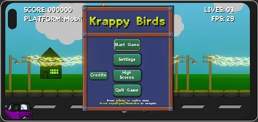 Скриншот 1 — Krappy Birds