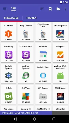 Скриншот 3 — AppMgr III (App 2 SD)