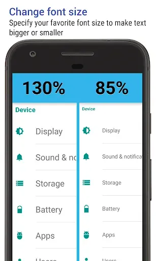 Скриншот 1 — Big Font (change font size)