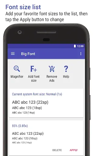 Скриншот 5 — Big Font (change font size)