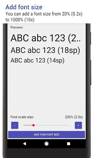 Скриншот 6 — Big Font (change font size)