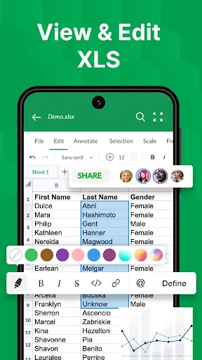 Скриншот 1 — XLSX Reader: XLS Viewer