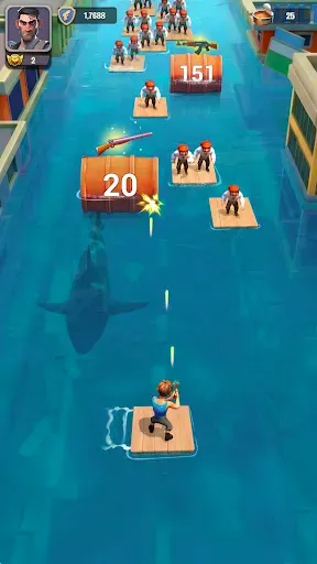 Скриншот 1 — Raft War: Выживание