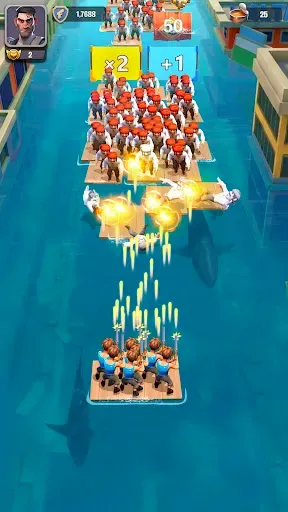 Скриншот 2 — Raft War: Выживание