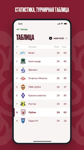 Скриншот 4 — ФК "Рубин"