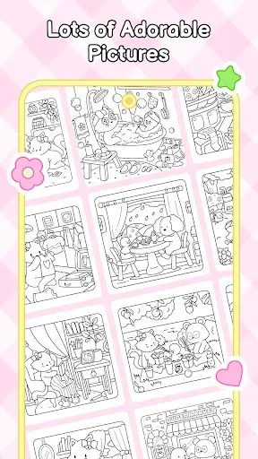 Скриншот 2 — My Cute Friends: Coloring Book