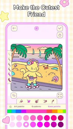 Скриншот 3 — My Cute Friends: Coloring Book