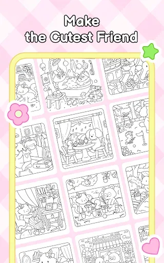 Скриншот 8 — My Cute Friends: Coloring Book