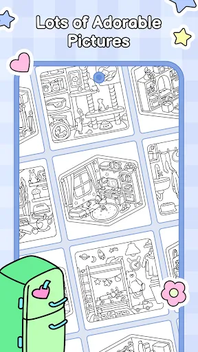 Скриншот 2 — Cozy Home: Comfy Coloring Book