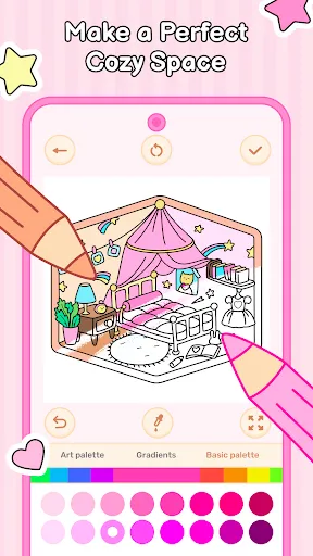 Скриншот 3 — Cozy Home: Comfy Coloring Book