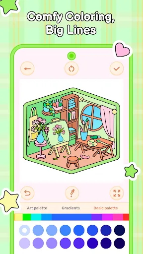 Скриншот 4 — Cozy Home: Comfy Coloring Book